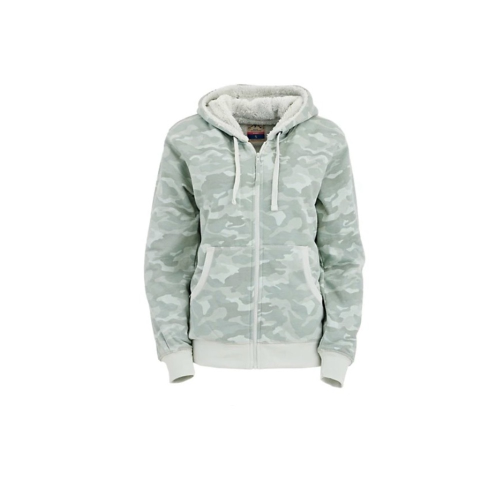 Blue Mountain Sherpa-Lined Fleece full zip Hooded Sweatshirt